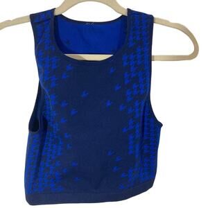 Fabletics Francis houndstooth cropped seamless athleisure activewear tank size M